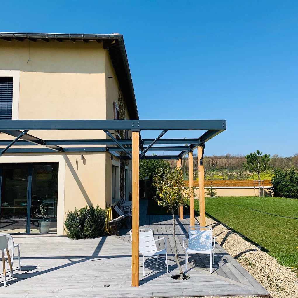 Création d'une pergola bois/métal